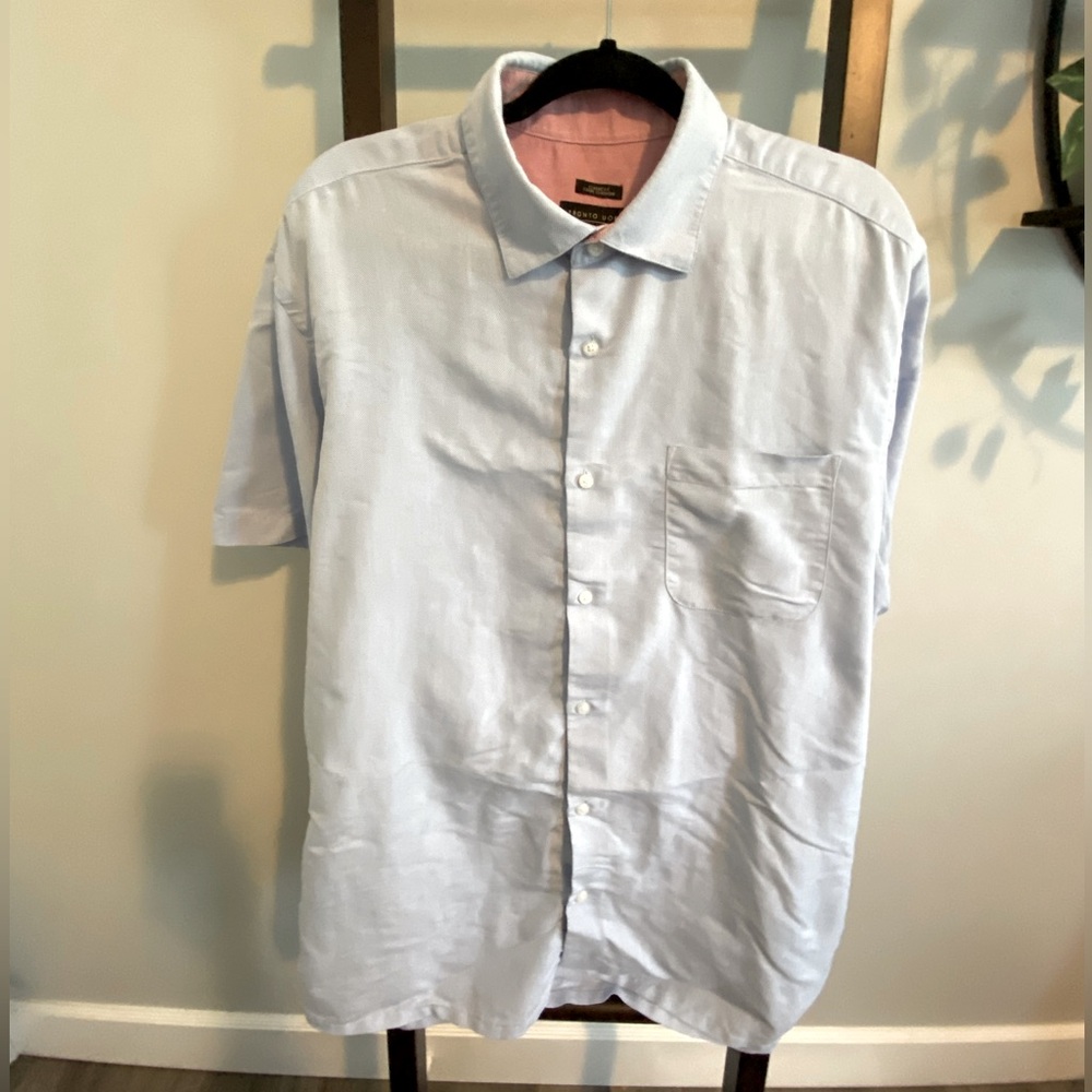 MENS PROTNO UOMO SHORT SLEEVE BUTTON DOWN